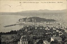 POSTAL de la VENDIMIA Niza y la bahía de los ángeles vista del montaje del boro
