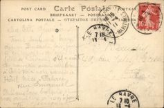 POSTAL de la VENDIMIA Niza y la bahía de los ángeles vista del montaje del boro