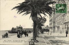 CPA Nice Le Quai du Midi et le Palais de la Jetee Promenade 