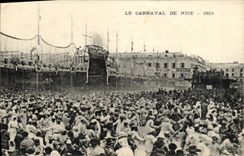 VINTAGE POSTCARD the Carnival of Nice 1921