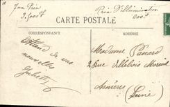 VINTAGE POSTCARD Carnival of Nice misdeeds of the play of Lotto Lottery 1908