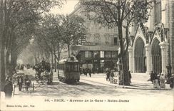 CPA Nice Avenue de la Gare Notre Dame Tramway