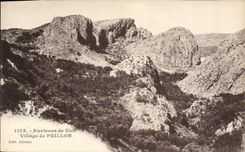 CPA Environs de Nice Village de Peillon 