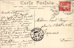 POSTAL de la VENDIMIA Niza la plataforma del castillo