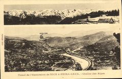 El rastro de la POSTAL de la VENDIMIA de la excursión de Niza tiene Peira hundido la gama alpestre