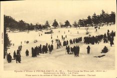 Los deportes de invierno de la POSTAL de la VENDIMIA tienen alrededores hundidos de Peira Niza de Concours de esquís la pista