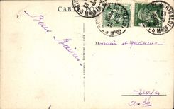 POSTAL de la VENDIMIA el valle del VAr en el plan de los puentes del VAr en Vesubie