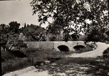 POSTAL MODERNA pinos de Roqueport el puente viejo y la iglesia de Notre Dame