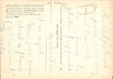 POSTAL MODERNA Menton puesta del sol en Sainte Inés la aldea del litoral