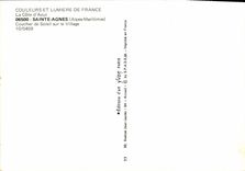 POSTAL MODERNA Menton puesta del sol en la aldea