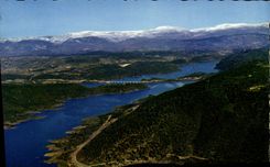 POSTAL MODERNA cerca de Cannes y graso el lago de St Cassien las montan@as nevadas