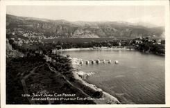 El cabo Ferrat de Jean de la POSTAL de la VENDIMIA Saint dimensiona la manija azul de los hoyos y de la vista en Eze y Beaulieu
