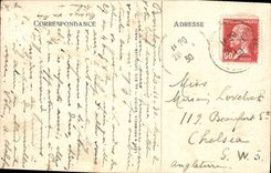 Cabo santo Ferrat de Jean de la POSTAL de la VENDIMIA los barcos portuarios