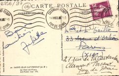 VINTAGE POSTCARD Holy Jean Cape Ferrat the bay of the pits