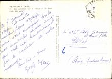 POSTAL MODERNA opinión santa de Jeannet sobre la aldea y el Baou