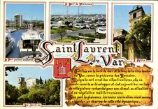 CPM Saint Laurent du Var Le port de plaisance Les jardins L'eglise 