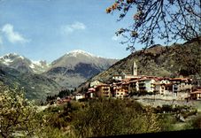 MODERN CARD Holy Martin Vesubie View At the bottom the Archas summit and the summit of Valette