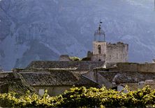 POSTAL MODERNA luz de Grolieres en las azoteas de la aldea