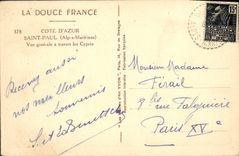 CPA Saint Paul Vue Generale a Travers les Cypres