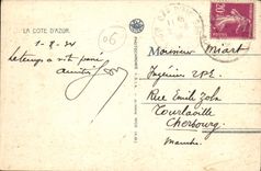 CPA La Turbie Vue sur la Tour d'Auguste et le Mont Agel