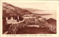 CPA La Turbie Le Rond Point Vue Sur L'Italie