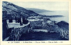 CPA La Turbie Le Rond Point Vue Sur L'Italie