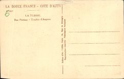 VINTAGE POSTCARD La Turbie Street Pertinay