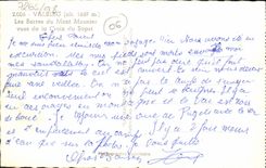 Barras de Valberg de la POSTAL de la VENDIMIA del montaje de Mounier visto de la cruz de Sapet