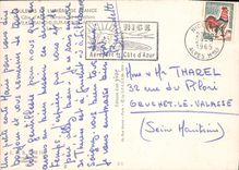 MODERN CARD Villefranche On Sea the port Boats