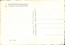 CPM Villefranche La Rade au Loin la Tete De Chien Bateau 