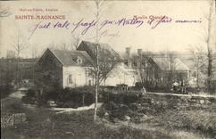 VINTAGE POSTCARD Sainte Magnance Mill Lord of the manor