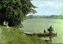 CPM Les Bords De L'Yonne Pecheurs Peche 