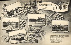 CPA Souvenir de l'Yonne Auxerre Tonnerre Avallon Sens Joigny