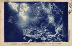 CPA Courson les Carrieres Interieur des Carrieres Jour dans une galerie 