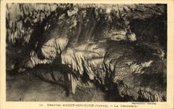 CPA D'Arcy Sur Cure Grottes La Draperie