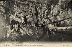 CPA Arcy Sur Cure Les Grottes le Calvaire