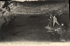 CPA Arcy Sur Cure Les Grottes Lavoir Des Fees