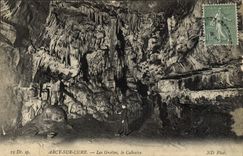CPA Arcy Sur Cure Les Grottes le Calvaire
