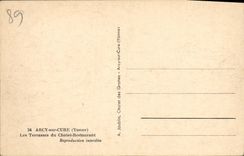 VINTAGE POSTCARD Arcy On Cure terraces of the Restoring Country cottage