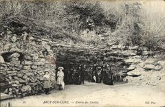CPA Arcy Sur Cury Entree des Grottes