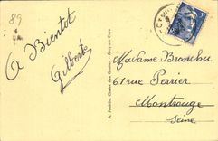 VINTAGE POSTCARD Arcy On Cury Caves descent