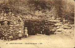CPA Arcy Sur Cury Entree des Grottes