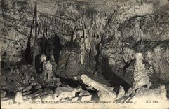 CPA Arcy Sur Cury Les Grottes Le Cabinet du Prince et le Cierge pascal