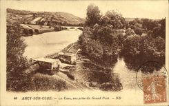 CPA Arcy Sur Cury La Cure Vue Prise du Grand Pont