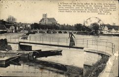 VINTAGE POSTCARD Auxerre Seen from of the Lock