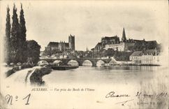 CPA Auxerre Vue Prise des Bords de L'Yonne