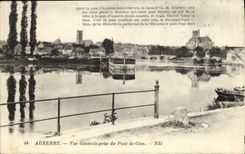 CPA Auxerre Vue Generale Prise du Pont De Gien