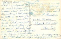 VINTAGE POSTCARD Auxerre Seen from in the plane