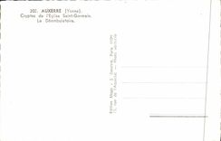 VINTAGE POSTCARD Auxerre Crypts of the Church Saint Germain Deambulatoire