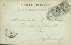 VINTAGE POSTCARD Auxerre rules of Fourier Tour of the Clock